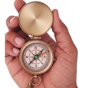 CAPITAL GALLERY Inspirational Compass, Brass with Jeremiah Bible Verse, Antique Finish, Wooden Box, 2.5-Inch Flip Cover, Handheld Navigation