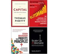 Capital in the Twenty-First Century, Blitzscaling, The Profits Principles, Scale Up Millionaire 4 Books Collection Set