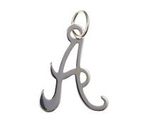 Capital Letter A Alphabet Initial 925 Sterling Silver Slider Charms for Women Girls/Silver Alphabet Letter Charms for Jewellery Making - Fit for Traditional Charm Bracelet