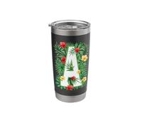 Capital Letter A Alphabet Monogram Initial Flower Gardener Stainless Steel Insulated Tumbler