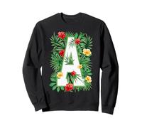 Capital Letter A Alphabet Monogram Initial Flower Gardener Sweatshirt