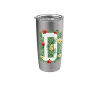 Capital Letter D Alphabet Monogram Initial Flower Gardener Stainless Steel Insulated Tumbler