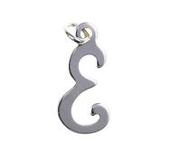 Capital Letter E Alphabet Initial 925 Sterling Silver Slider Charms for Women Girls/Silver Alphabet Letter Charms for Jewellery Making - Fit for Traditional Charm Bracelet