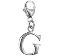 Capital Letter G Alphabet Initial 925 Sterling Silver Clip On Charm Pendant with Lobster Clasp for Women - Plain Polished Letter Charms Compatible with Thomas Sabo Charms Bracelet Necklace