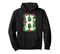 Capital Letter H Alphabet Monogram Initial Flower Gardener Pullover Hoodie
