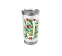 Capital Letter J Alphabet Monogram Initial Flower Gardener Stainless Steel Insulated Tumbler