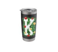 Capital Letter K Alphabet Monogram Initial Flower Gardener Stainless Steel Insulated Tumbler