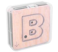 Capital Letter Leather Craft Punch Tool, Leather Hole Puncher with Alphabet Dies, Ergonomic Iron Cutting Mould for DIY Crafting, Clear Pattern Maker for Beginners and (B)