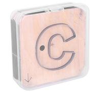 Capital Letter Leather Crafts Punching Tools, DIY Leather Hole Puncher Set, Professional Leather Craft Cutting Dies Mould with 6 Optional Patterns A - F, Ergonomic Design for Begin (C)