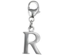 Capital Letter R Alphabet Initial 925 Sterling Silver Clip On Charm Pendant with Lobster Clasp for Women - Plain Polished Letter Charms Compatible with Thomas Sabo Charms Bracelet Necklace