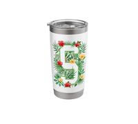 Capital Letter S Alphabet Monogram Initial Flower Gardener Stainless Steel Insulated Tumbler