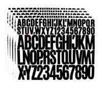 Capital Letter Stickers,1 Inch 2 Inch Sticky Vinyl Letter Number Sticker, 5 Sheets Self Adhesive Black Letter Sticker Alphabet Numbers Stickers for Mailbox, Cards, Scrapbook