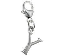 Capital Letter Y Alphabet Initial 925 Sterling Silver Clip On Charm Pendant with Lobster Clasp for Women - Plain Polished Letter Charms Compatible with Thomas Sabo Charms Bracelet Necklace