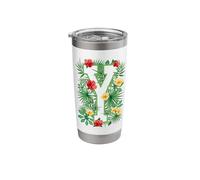 Capital Letter Y Alphabet Monogram Initial Flower Gardener Stainless Steel Insulated Tumbler