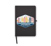 Capital Netherlands Travel Souvenir Notebook, Blank Pages, Faux Leather Cover, Planner, Journal, Workbook
