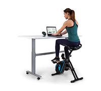 Capital Sports Azura Folding Exercise Bike for Desk, Cross Trainer Exercise Equipment for Home & Office Use, Magnetic Stationary Folding Bike for Women & Men Workout Equipment, Indoor Cycling Machine