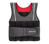 CAPITAL SPORTS Vestpro 10 Weight Vest (10 KG, 23 Weights, Nylon Belt with Velcro Locks) Black