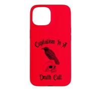 Capitalism Is A Death Cult Crow Skull Goth Alternative Punk Case for iPhone 15