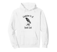 Capitalism Is A Death Cult Crow Skull Goth Alternative Punk Pullover Hoodie