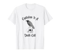 Capitalism is A Death Cult Crow Skull Goth Alternative Punk Value Graphic T-Shirt