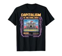 Capitalism is The Final Boss Anti Capitalism Value Graphic T-Shirt