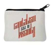 Capitalism Stole My Virginity Neoprene Coin Purse Pouch 10x11cm White