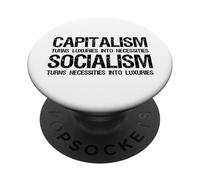 Capitalism Vs Socialism - Political Anti Socialist Communist PopSockets Adhesive PopGrip