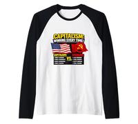 Capitalism: Winning Each Time Raglan Baseball Tee