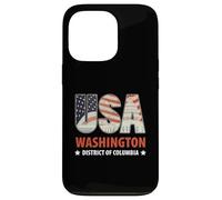 Capitol Building American Flag Inside Letters USA Washington Case for iPhone 13 Pro
