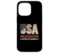 Capitol Building American Flag Inside Letters USA Washington Case for iPhone 14 Pro Max