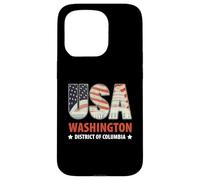 Capitol Building American Flag Inside Letters USA Washington Case for iPhone 15 Pro
