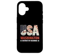 Capitol Building American Flag Inside Letters USA Washington Case for iPhone 16