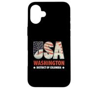 Capitol Building American Flag Inside Letters USA Washington Case for iPhone 16 Plus
