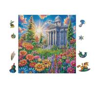 Capitol Building Garden 100 Piece Complete DIY Jigsaw Puzzle Collectors Mind Relaxation Educational Decorative Puzzle Gifts for Adults Sturdy Thick Cardboard 28x28cm