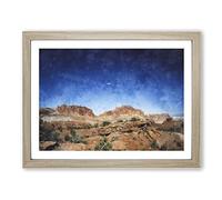 Capitol National Park In Utah Painting Modern Art Framed Print | A2 Oak Framed Wall Art | Ready to Hang | Modern Historical Picture | Living Room Bedroom Lounge Office