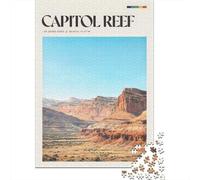 Capitol Reef National Park Landscape Jigsaw Puzzle 1000 Pieces, Global Monument Landscape, Thick Cardboard Pieces, Decorative Artwork for Home Décor Fans, 38x26cm/1000pcs