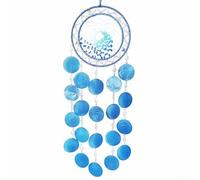 Capiz Shell for DREAM Catcher with Iron Ring and Beads,Handcrafted Wall Hanging Decor for Bedroom Living Room Garden, Melodious Wind Chime for Housewarming Birthday Christmas