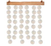 Capiz Shells, Round Shells with Holes, Natural Seashell Slices, Natural Capiz Shell Disc, Blank Shell Pendants, Seashell Charm for Crafting, Jewelry Making, Wind Chime Supplies