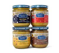Caplansky’s Deli Mustard Four-pack Gift Set - Ballpark, Horseradish, Spicy, Old Fashioned whole grain - Case Pack 4 Count, 235 mL (8 fl oz)
