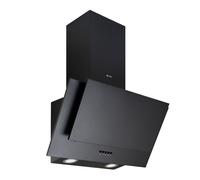 Caple AH600BK 60cm Wide Black Angled Wall-Mounted Cooker Hood