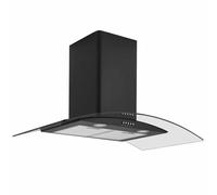 Caple CGC911BK - Black 90cm Chimney Cooker Hood - 456m³/h - C Energy Rating