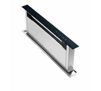 Caple DD912BK - Black Glass/Stainless Steel 87.5cm Downdraft Extractor - Perimetric Extraction - A+ - C Energy