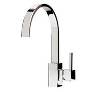 Caple DEL/CH Chrome Delta Flat Single Lever Tap, Kitchen Taps - Single