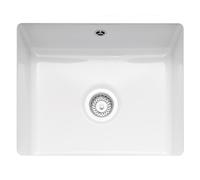 Caple ETT600U Ettra 55cm Single Bowl Ceramic Undermount Sink - WHITE