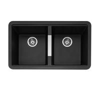 Caple LEE200AN Leesti 200 Double Bowl Undermount Sink - ANTHRACITE