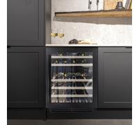 Caple WI6135BS Black Steel Under-Counter Built-In Dual Zone Wine Cooler