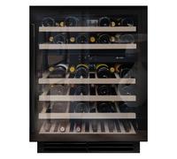 Caple WI6136BG Black Glass Under-Counter Built-In Dual Zone Wine Cooler