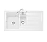 Caple WIL150 Wiltshire 150 1.5 Bowl Inset Sink Reversible Drainer - WHITE