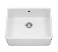Caple YORK2 Yorkshire 60cm Single Bowl Ceramic Sink - WHITE