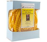 Caplugs SPPC Series - Safeplast Safe-Spiral Pre-Cut Spiral Wrap, Hose & Cable Protector, Yellow HD-PE, 0.67" OD x 25' Pre-Cut Length, Hydraulic & Pneumatic Hoses (16PC25ye)